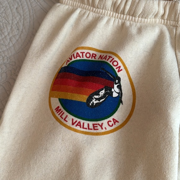 Aviator Nation Mill Valley, CA sweatpants Vintage white Size L - Picture 3 of 16